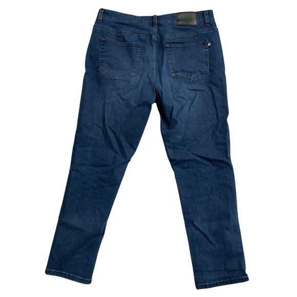 NWOT Ted Baker Men's 34X32 Dark Wash Straight Jeans  Blue - Picture 3 of 8